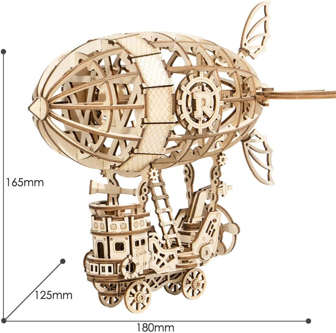ROBOTIME Rolife 3d Wooden Puzzle Airship Woodcraft Model Kit TG407