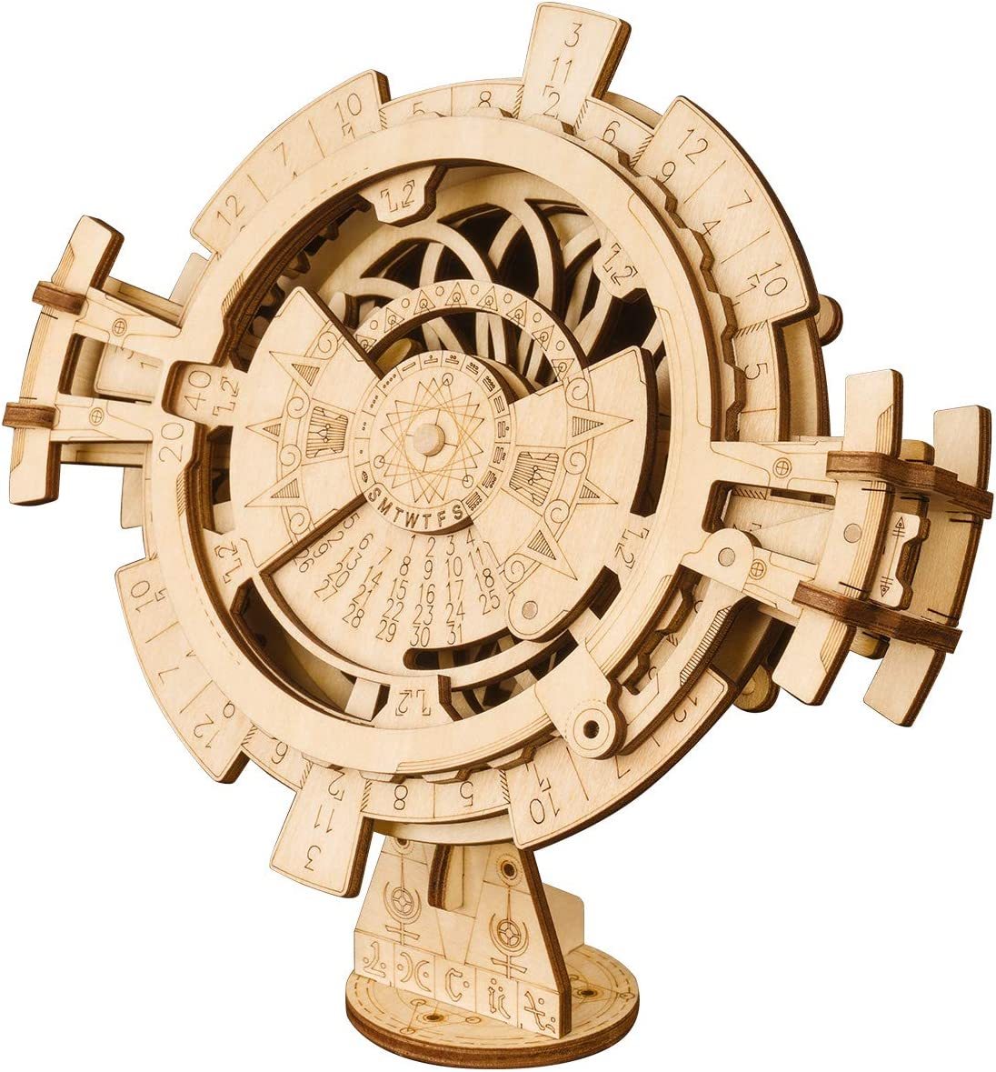 ROKR Perpetual Calendar 3D Wooden Puzzle - DIY Mechanical Model Kit (27pcs)