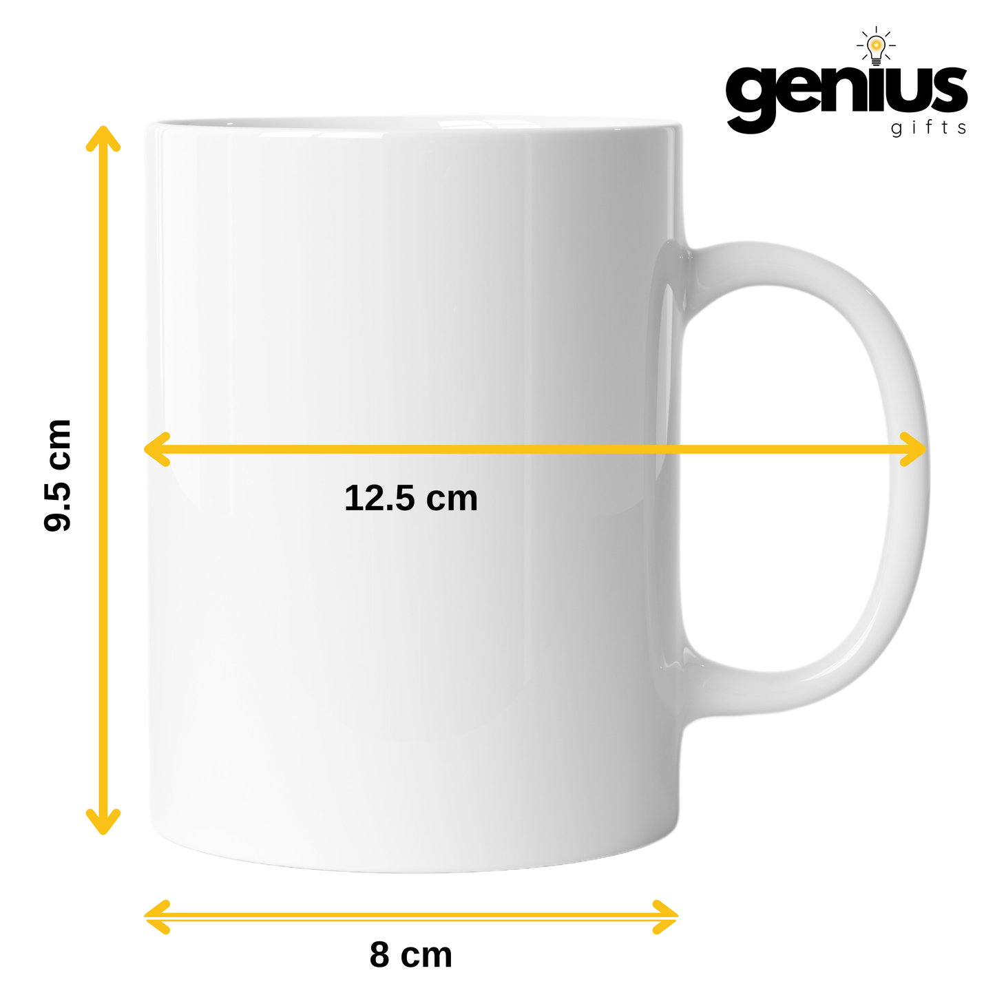 White 11 oz Ceramic Mug - 'Far Out' Retro Space Design