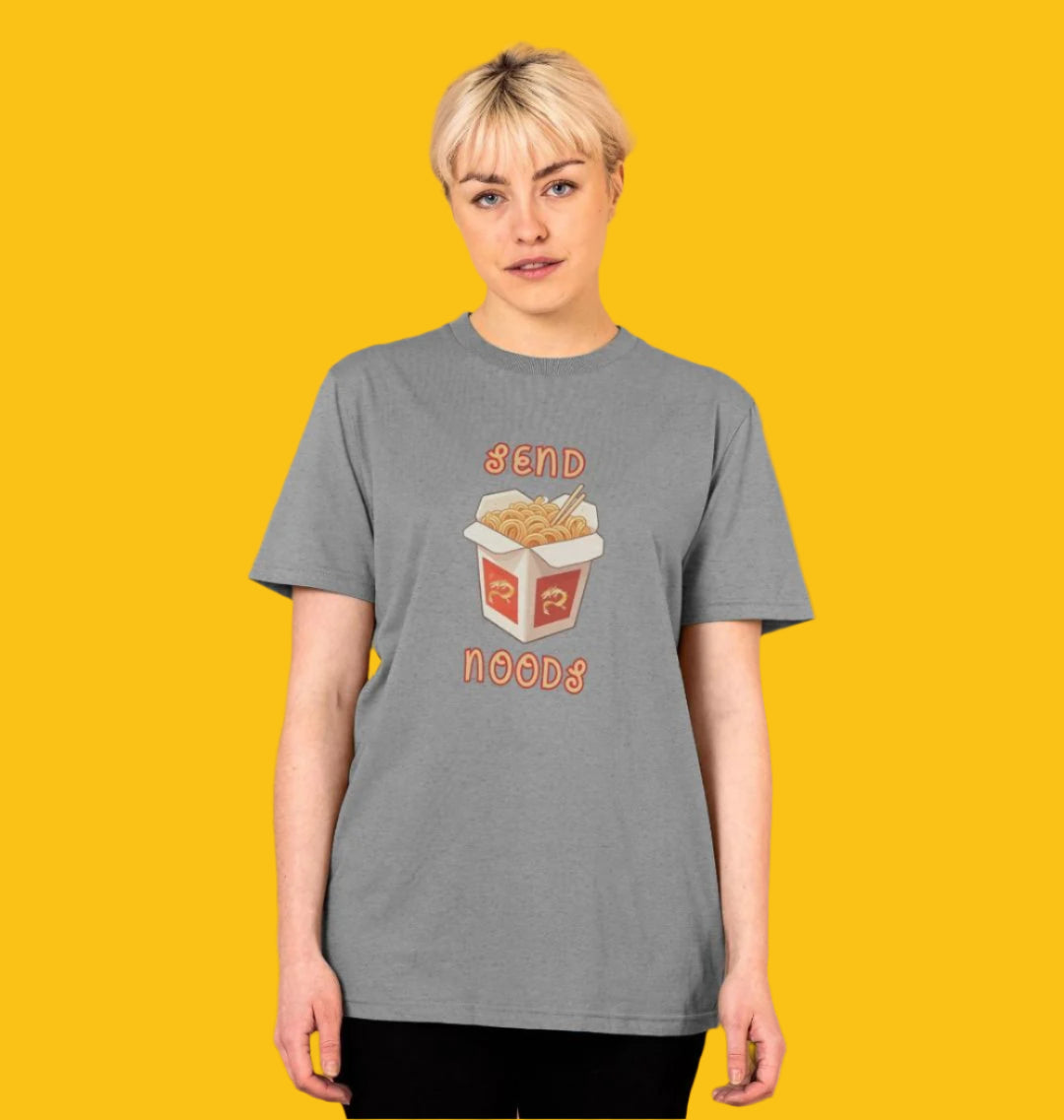 Send Noods Organic Cotton T-Shirt for Women in Grey