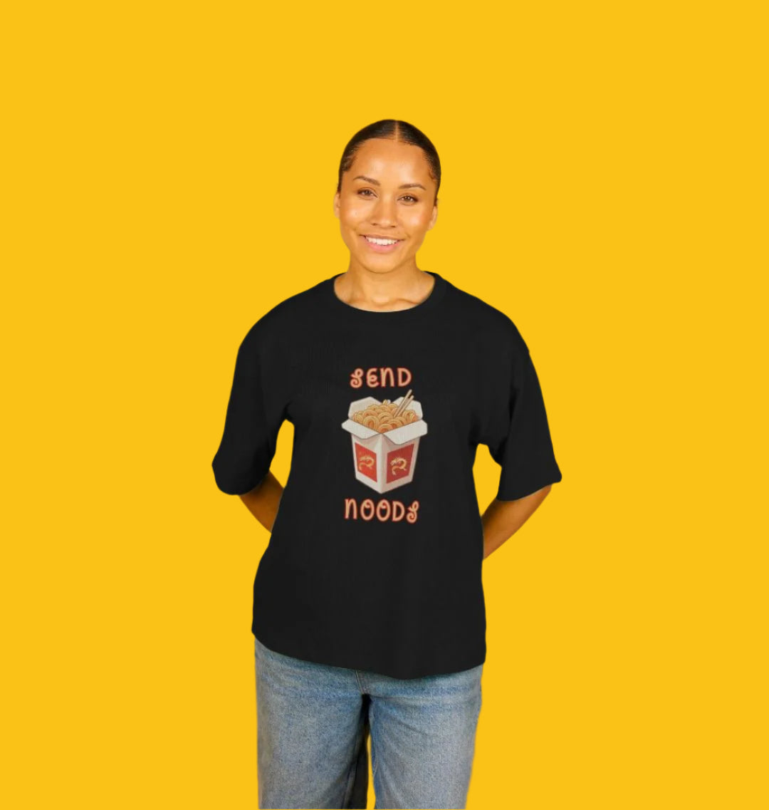 Send Noods Quality Organic Cotton T-Shirt for Women in Black