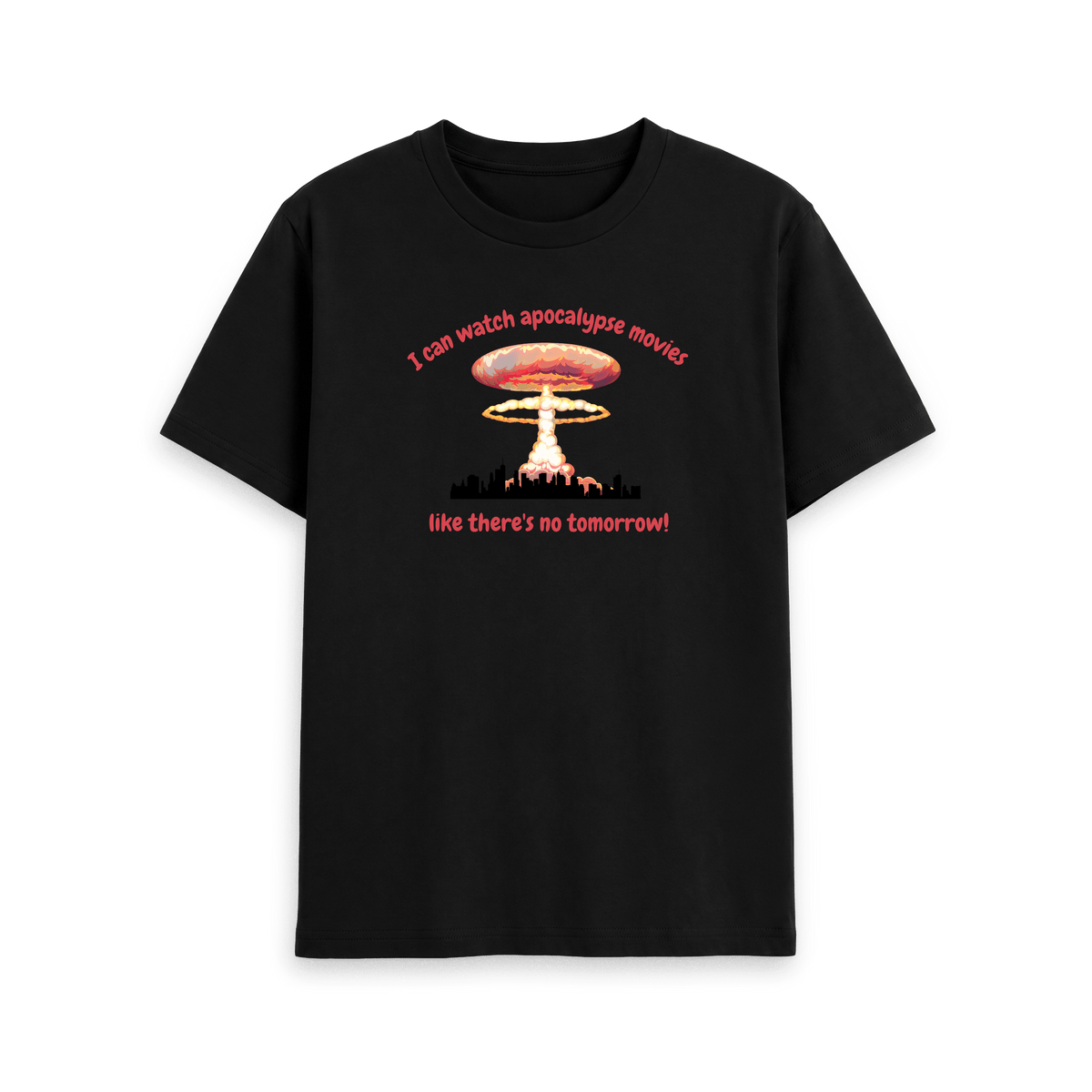 Black Printed T-shirt Front