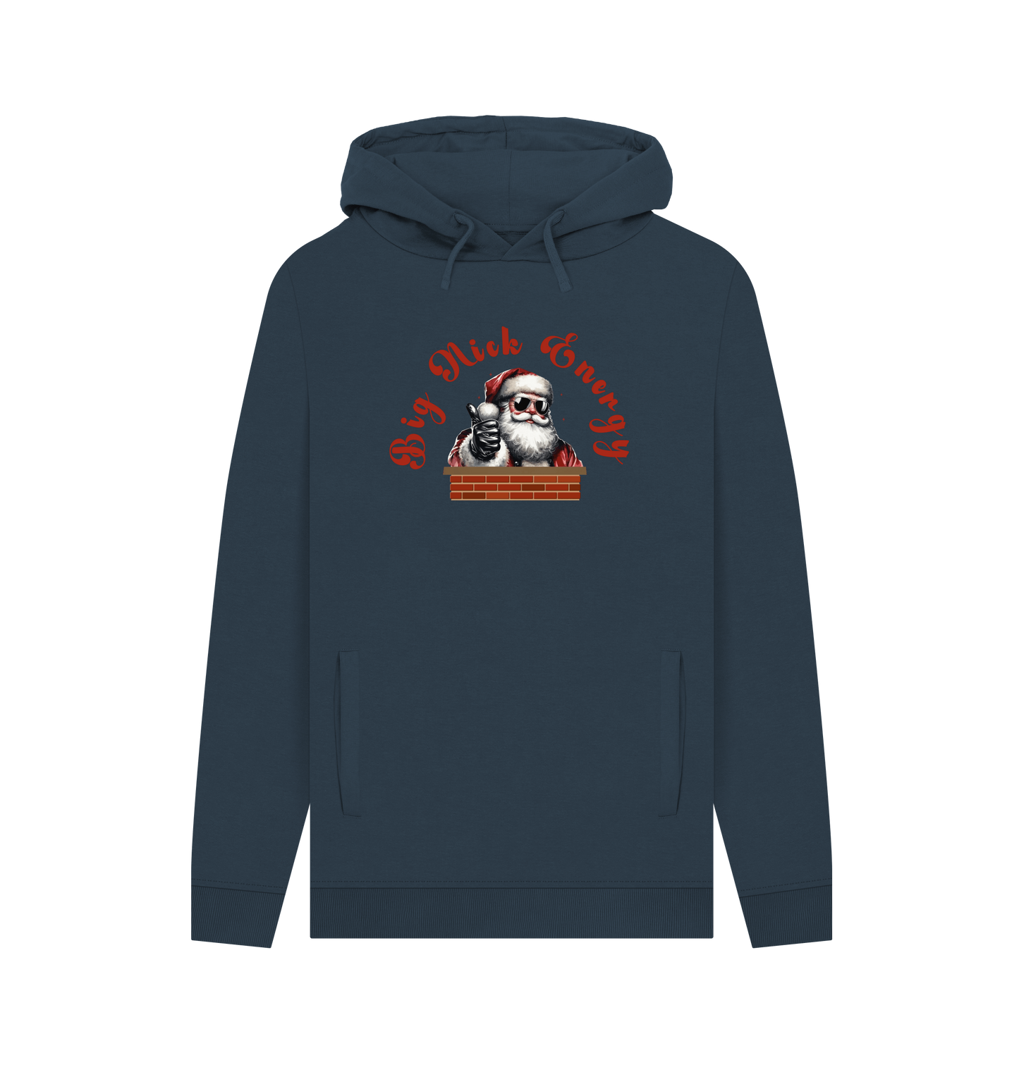 Navy Printed Hoody Front