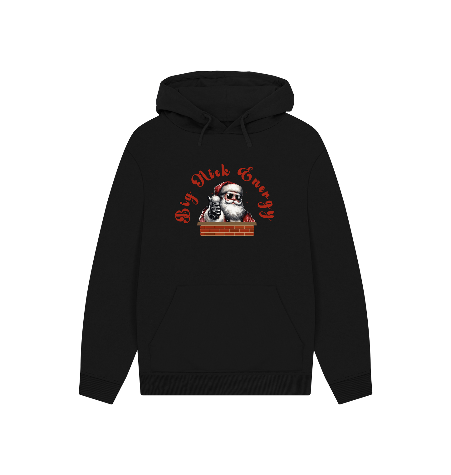 Black Printed Hoody Front