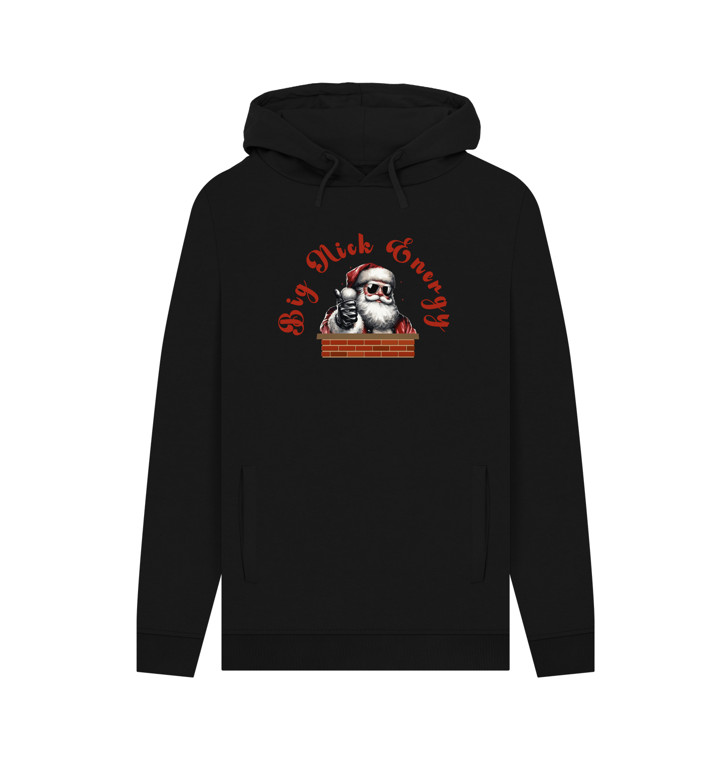 Black Printed Hoody Front