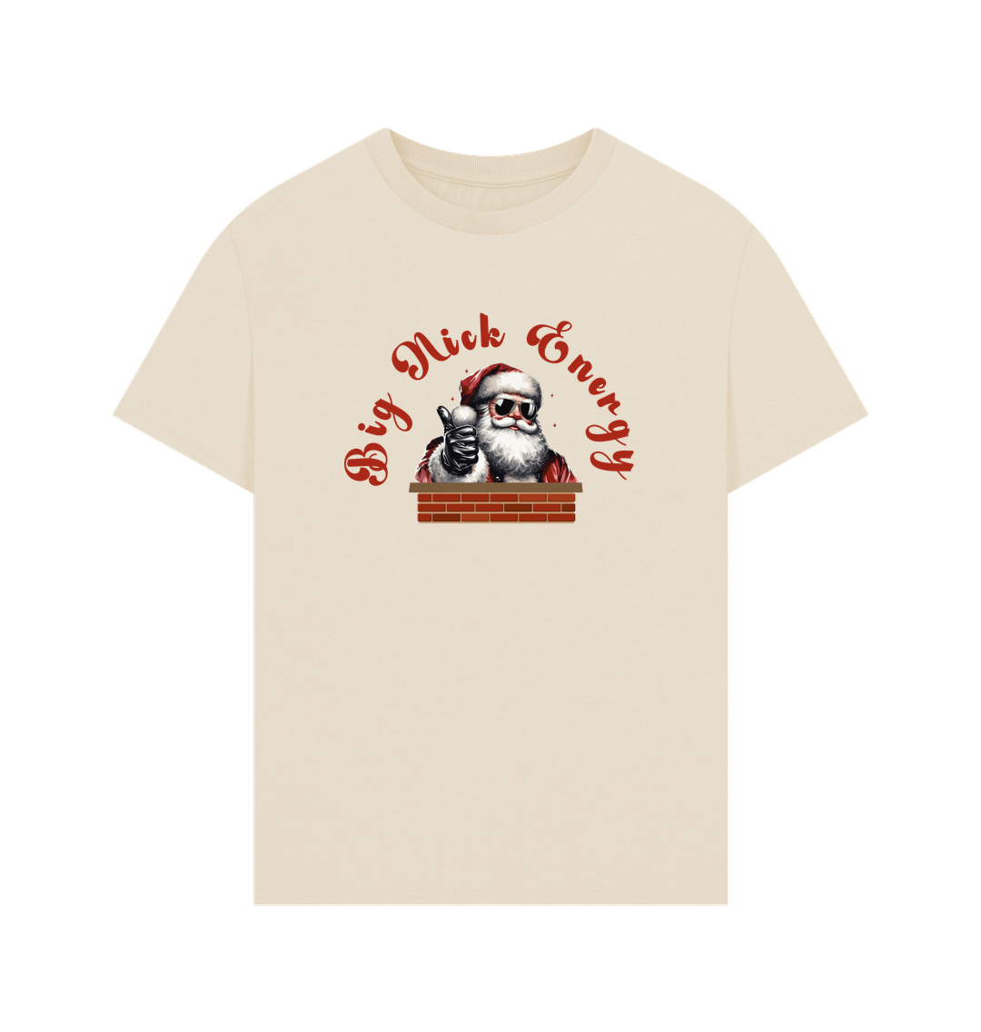 Oat 'Big Nick Energy' Fun Christmas Oversized T-Shirt for Men