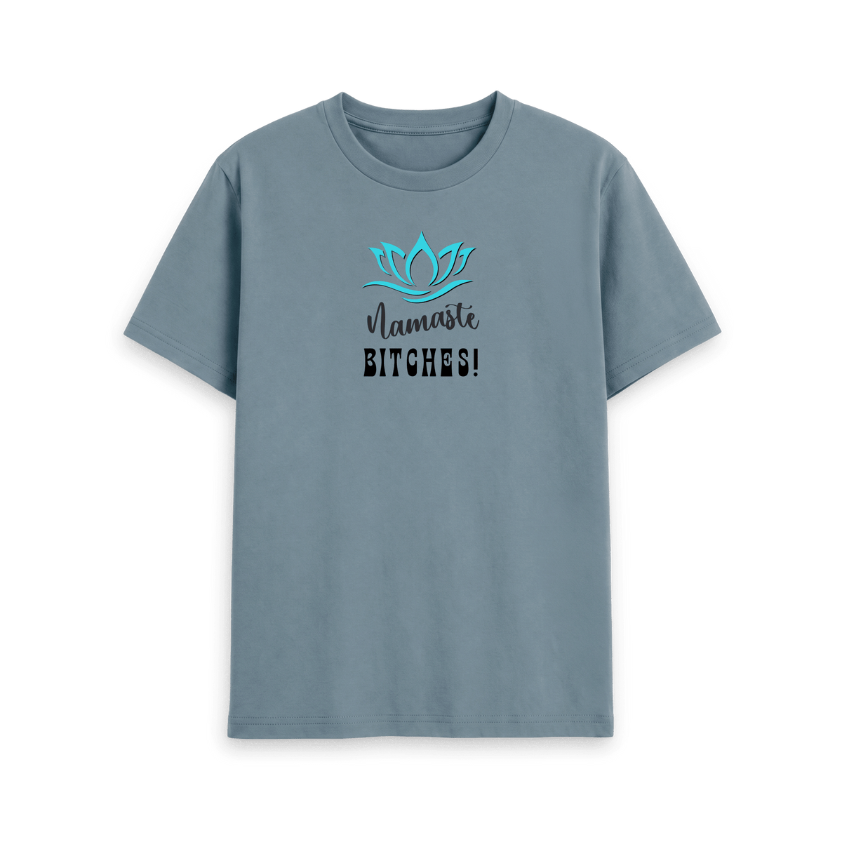 Stone Blue Printed T-shirt Front