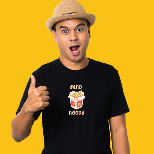 Send Noods Funny T-Shirt – Organic Cotton Unisex Graphic Tee | Quirky Gift With a Fun Pun