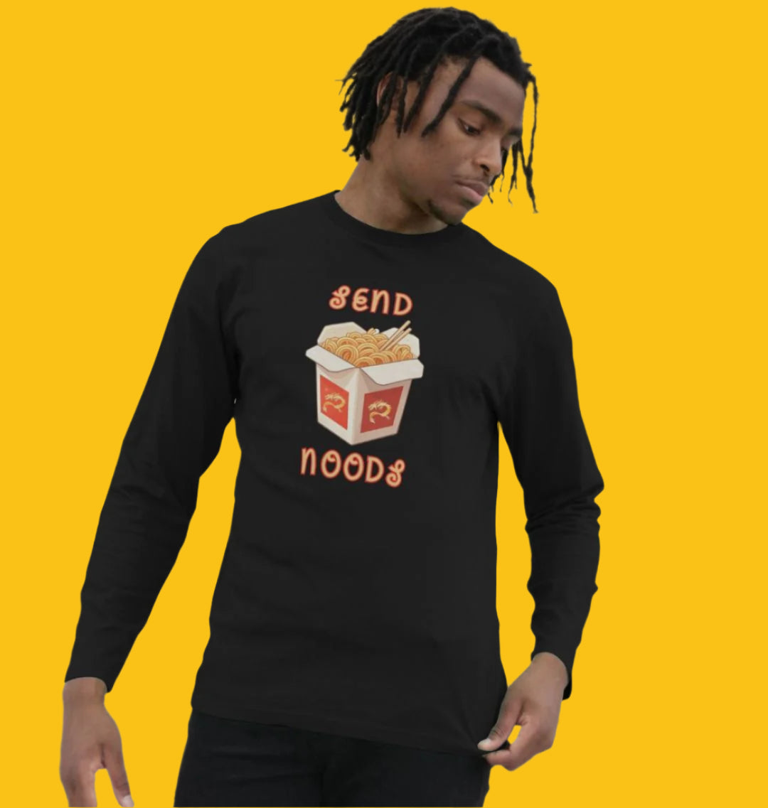 Send Noods Long Sleeve T-Shirt in Black