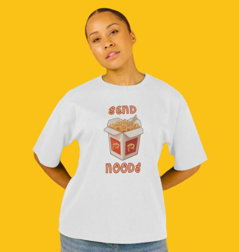 Send Noods Organic Cotton T-Shirt for Women in White