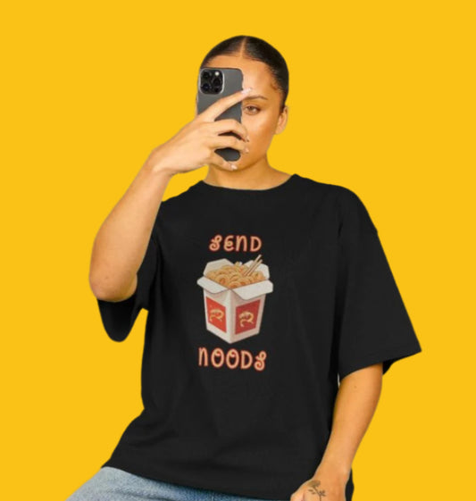 Send Noods Oversized T-Shirt in Black