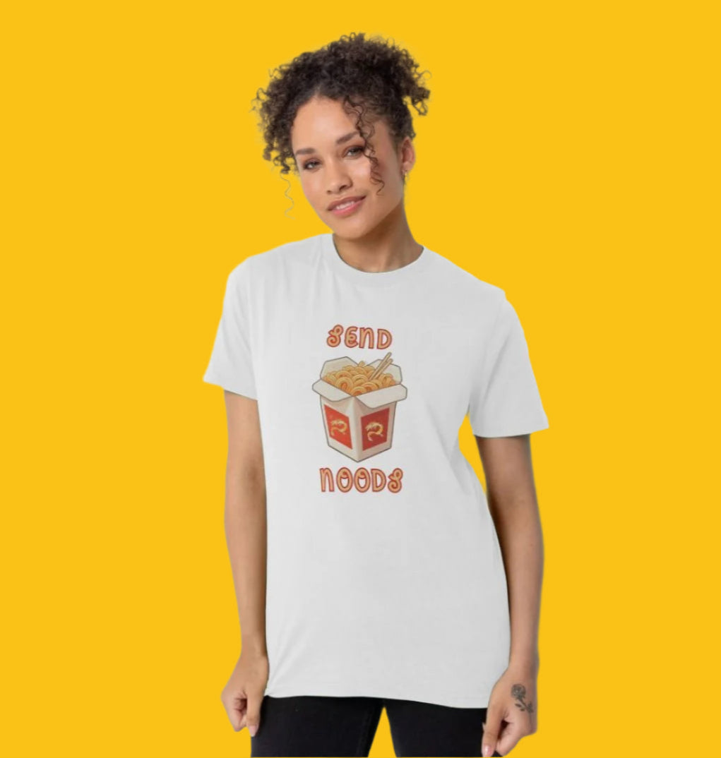 Send Noods Organic Cotton T-Shirt for Women in White