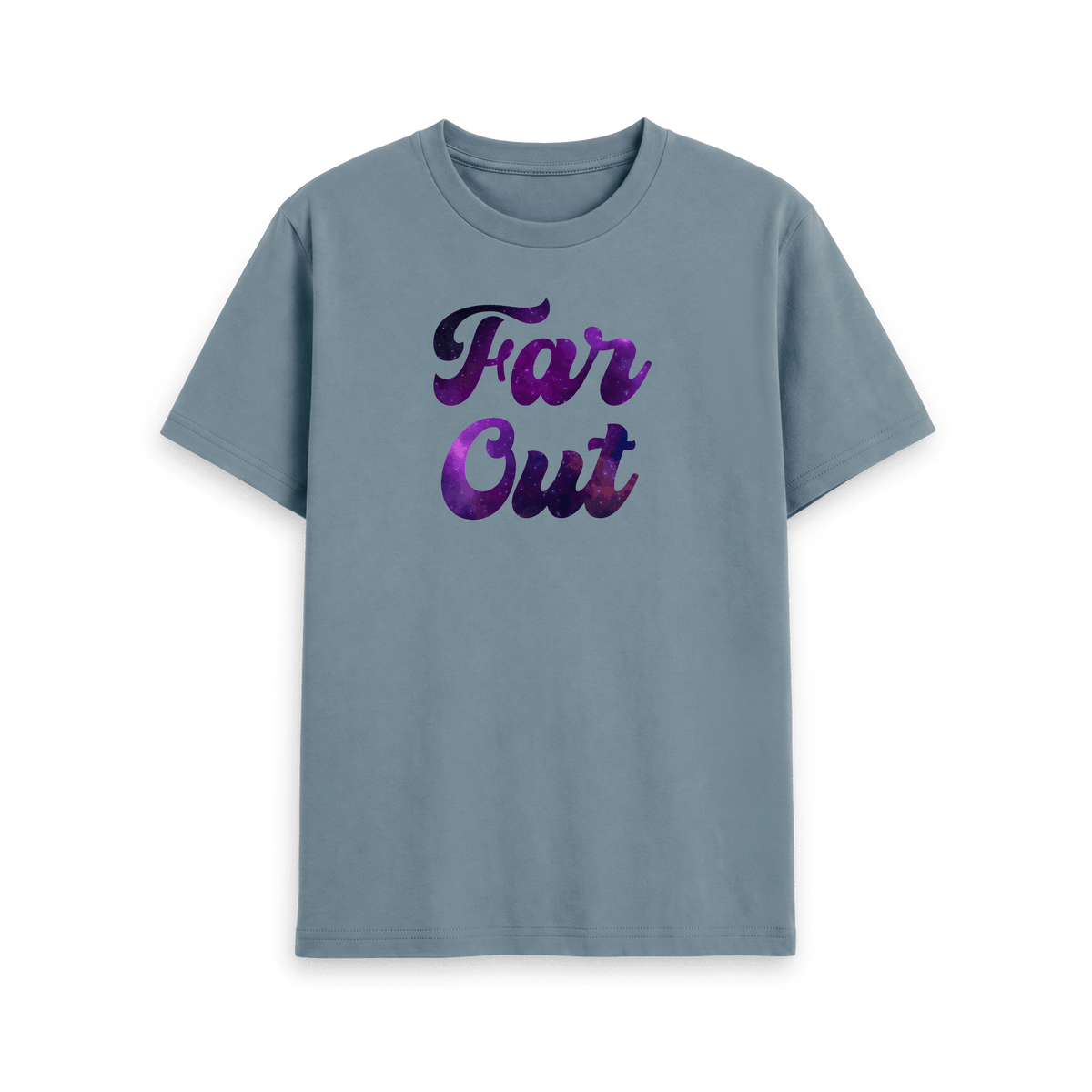 Stone Blue Printed T-shirt Front