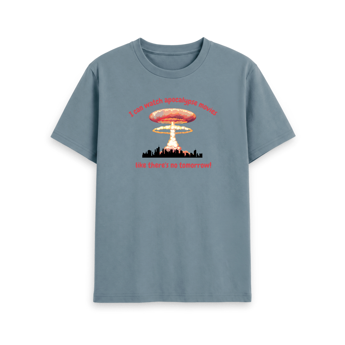 Stone Blue Printed T-shirt Front