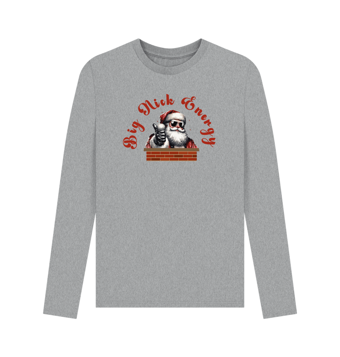 Athletic Grey Printed Long Sleeve T Shirt Front