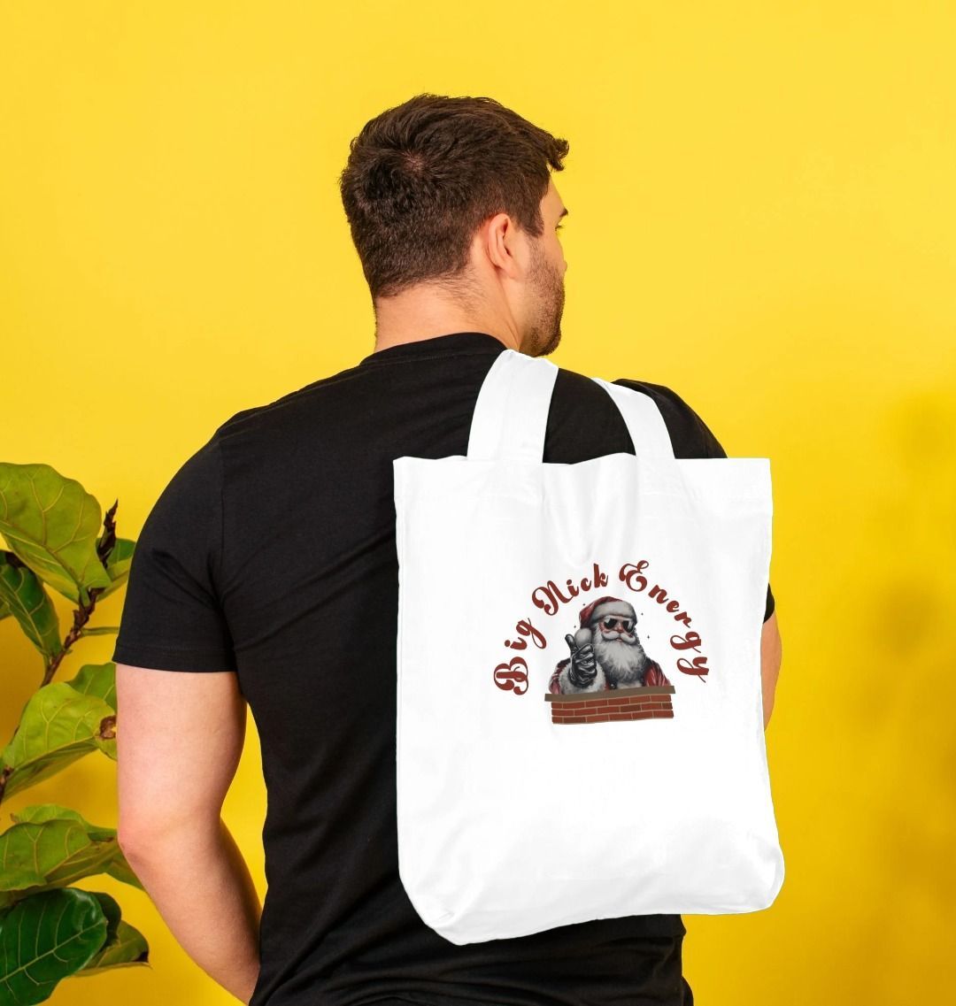'Big Nick Energy' Fun Christmas Organic Cotton Tote Bag