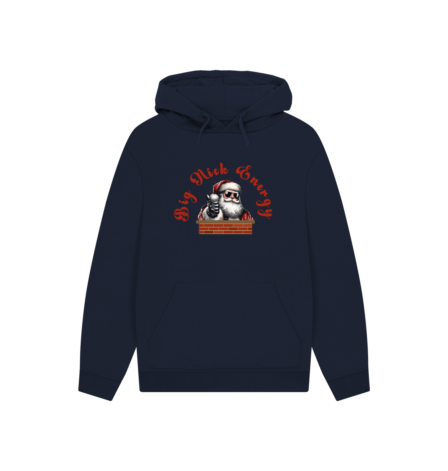 Navy Printed Hoody Front