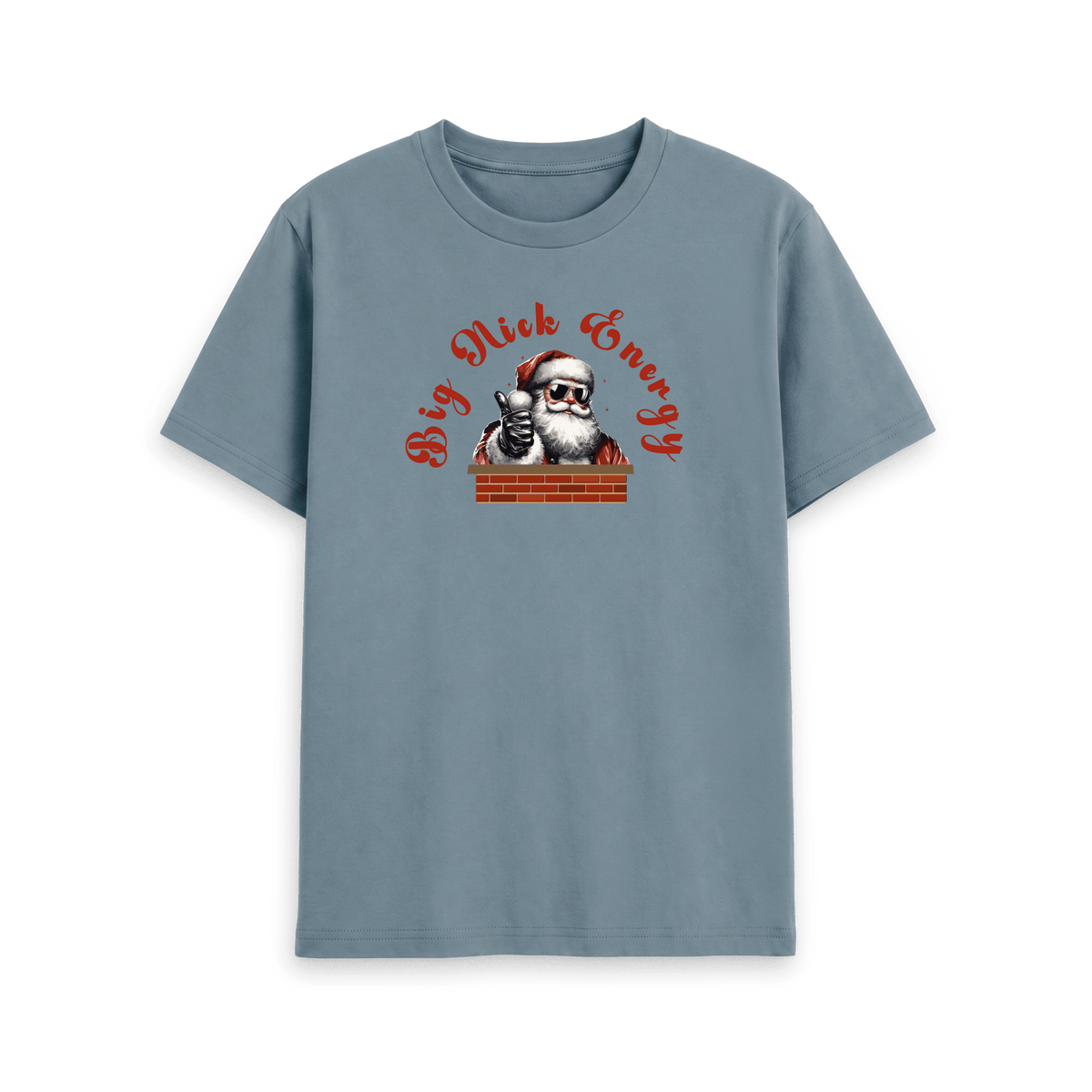 Stone Blue Printed T-shirt Front