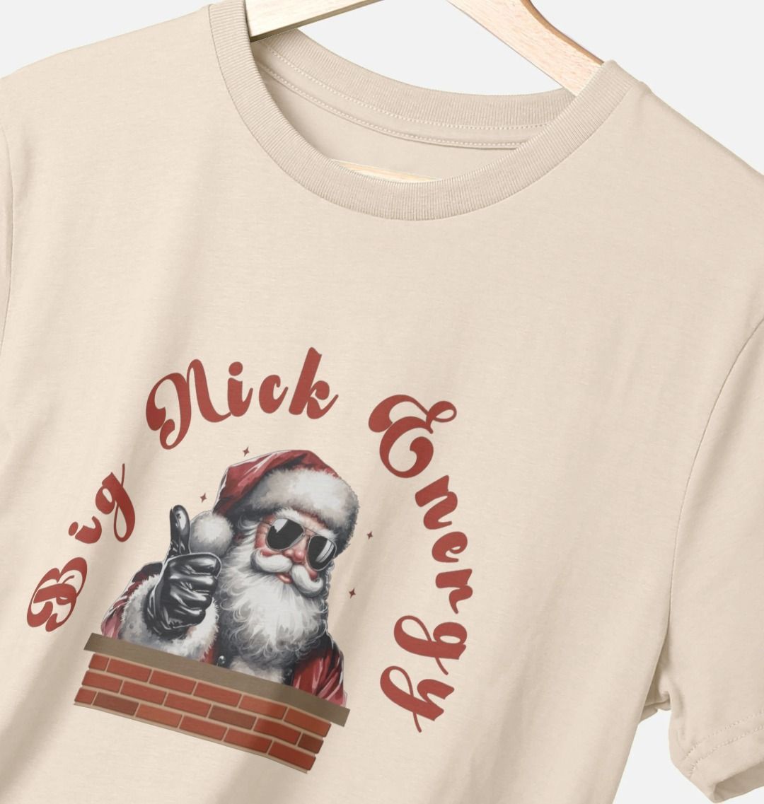 'Big Nick Energy' Fun Christmas T-Shirt for Men